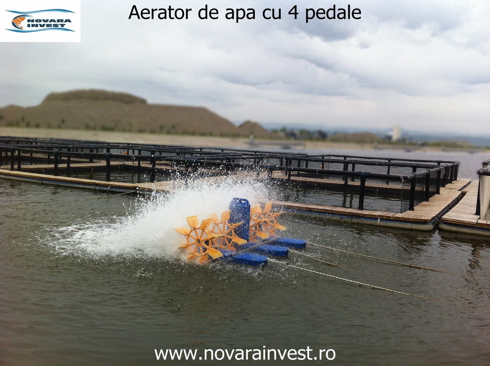 Aerator apa 4 pedale<br> PWA 380V (Paddle wheel) - imagine 3